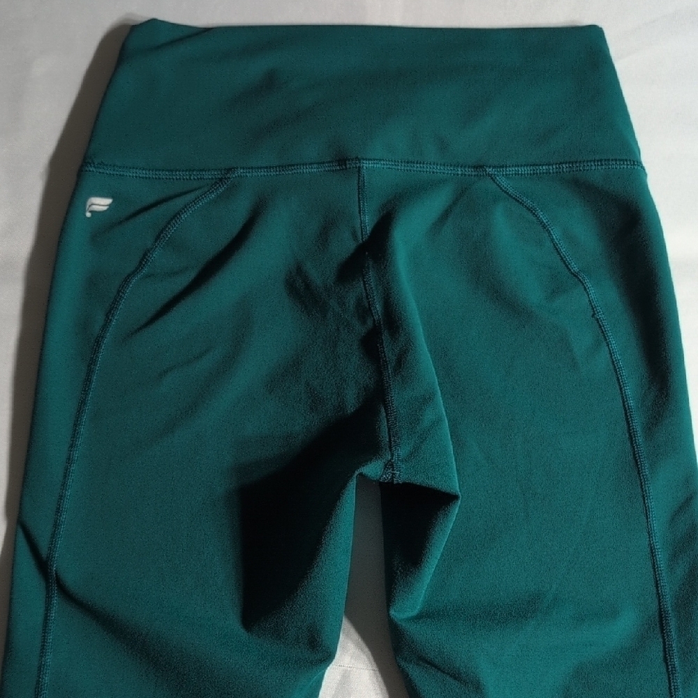 Fabletics Green Leggings High-Waisted Stretchy Athletic - Picture 2 of 6